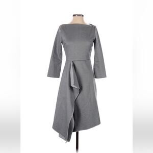 maElla ma Ella long sleeved boat neck asymmetric skirt a-line dress, s